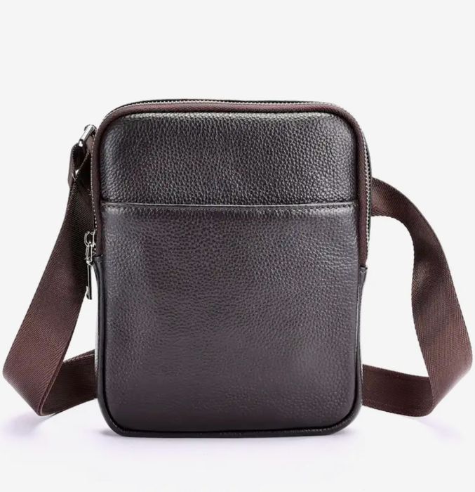 20%Промоция•Компактни кожени дисплей чанти за през рамо/Черни и Кафяви