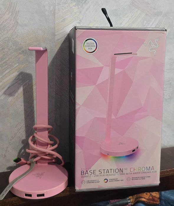 Гейминг аксесоар Razer - Base Station V2 Chroma, Quartz