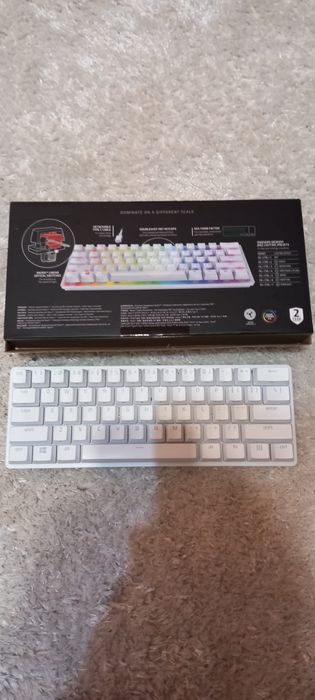 Tastatura Mecanica Razer Huntsman Mini, Mercury edition, Red switch