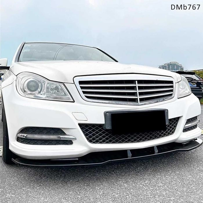 Черен лип спойлер предна броня Mercedes C W204 Face мерцедес ц фейс