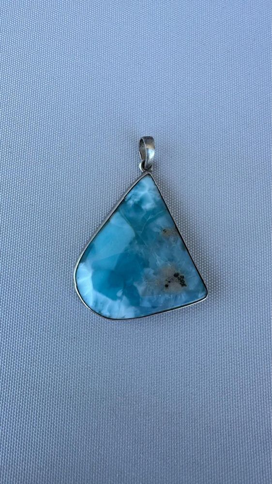 Pandantiv argint si larimar