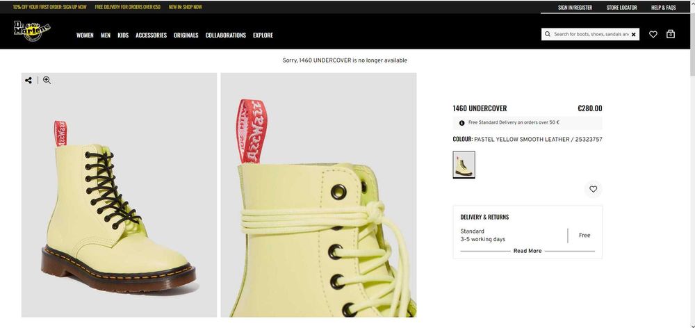 Dr Martens x Jun Takahashi дизайнерски кубинки, размер EU 38 UK 5