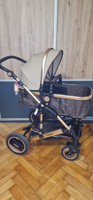 Cărucior Daliya 3 in 1 bej cu maro