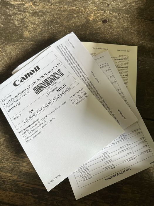 Малък портативен принтер Canon за снимки