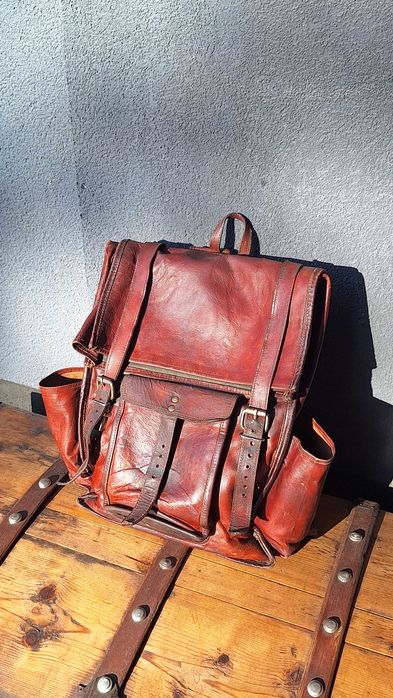 Раница от естествена кожа