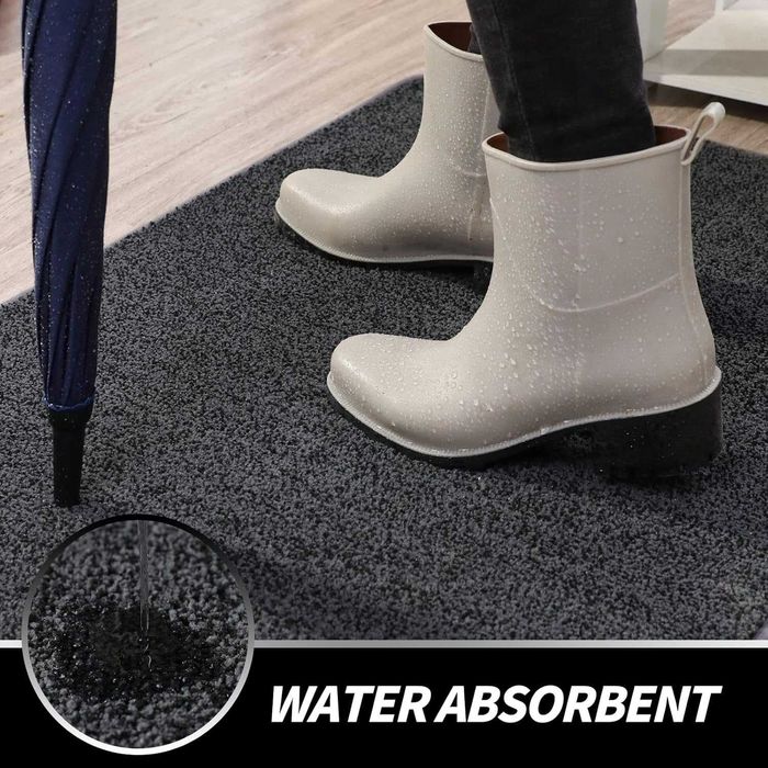 Covoras Magic Super Absorbant pentru Noroi Ploaie Zapada Gri 45x70cm