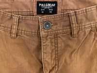 Pantalon cargo tip worker maro Pull and Bear marime 32