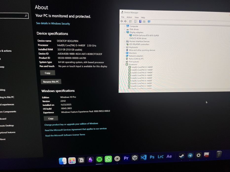 Компьютер RTX 4070 SUPER I5 14400F 32gb DDR5 1tb SSD