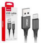 Cablu USB-USB-C 2A 100cm FullLINK, negru, Amio, 1buc