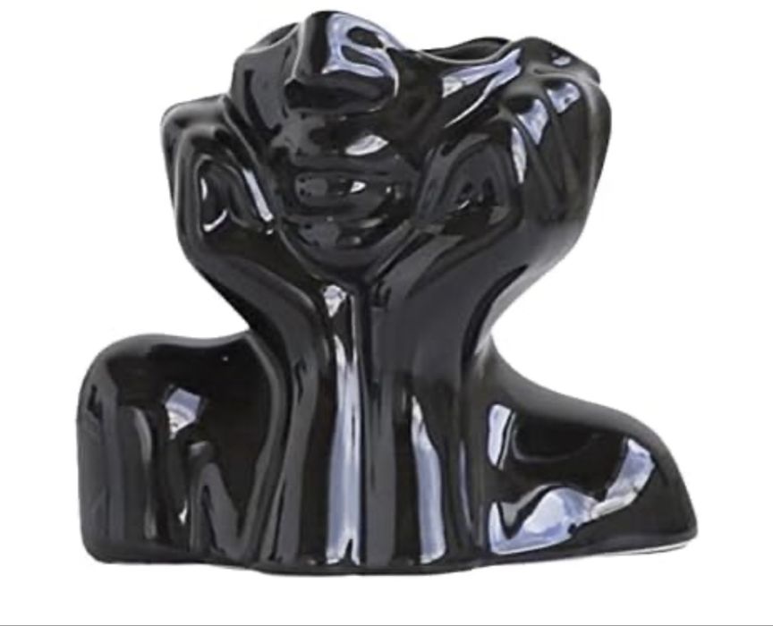 Vaza decorativa fata feminina neagra