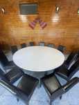Mese restaurant rotunde, lemn masiv