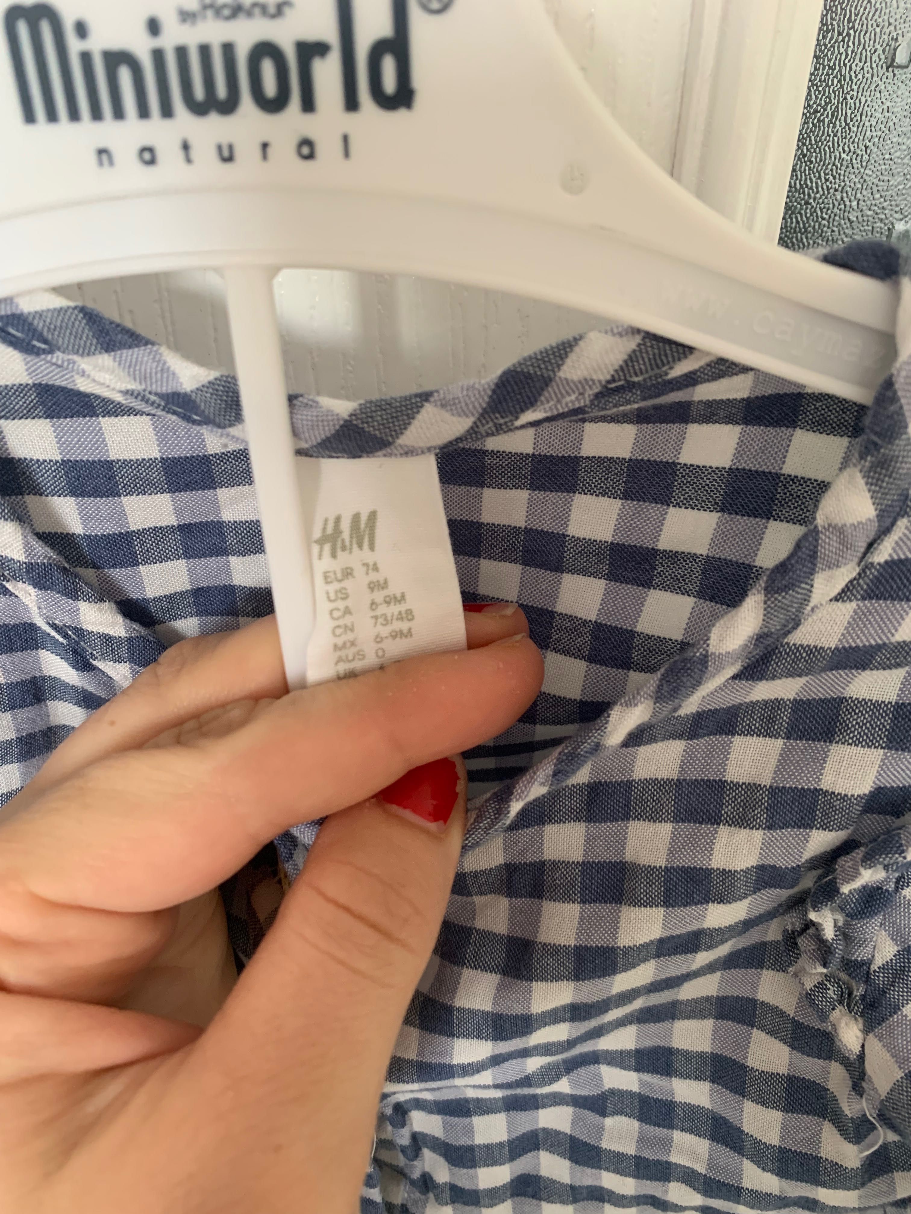 2 броя детски рокли от h&m 6-9 месеца