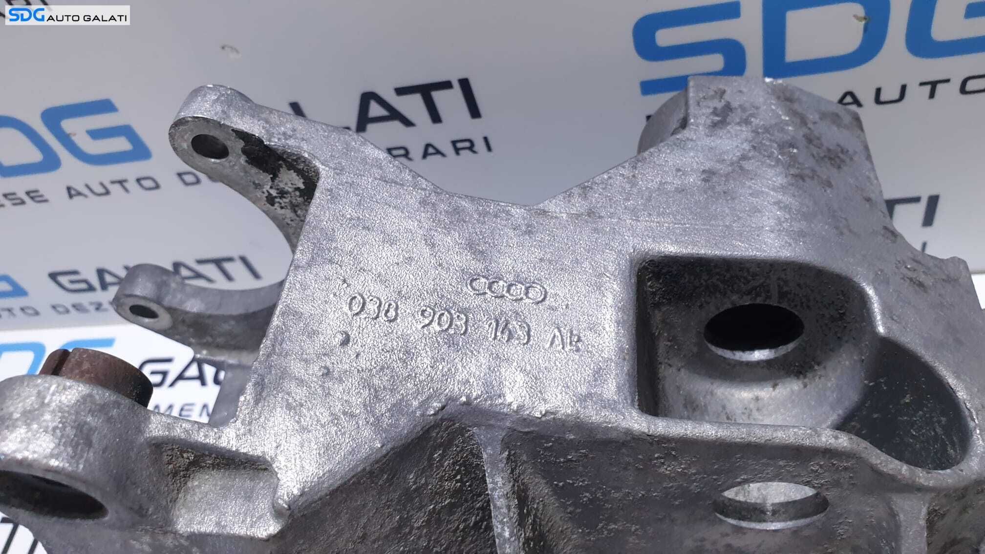 Suport Alternator Accesorii Motor cu Rola Intizatoare Curea Volkswagen Passat B5 1.9 TDI AJM ATJ AVB 1997 - 2001 Cod 038903143AE