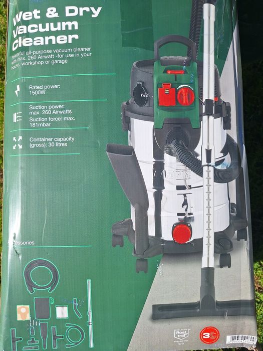 Прахосмукачка Parkside 1500w за мокро и сухо почистване