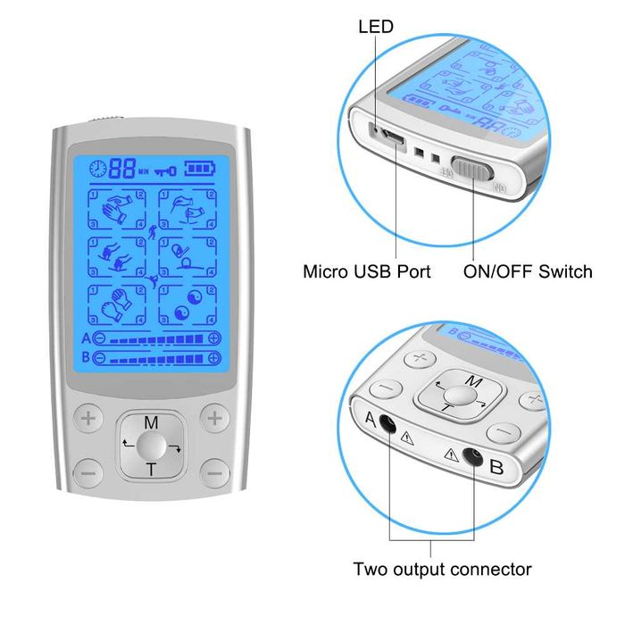 Уред за електростимулация AresPro, С 4 електрода, 24 режима