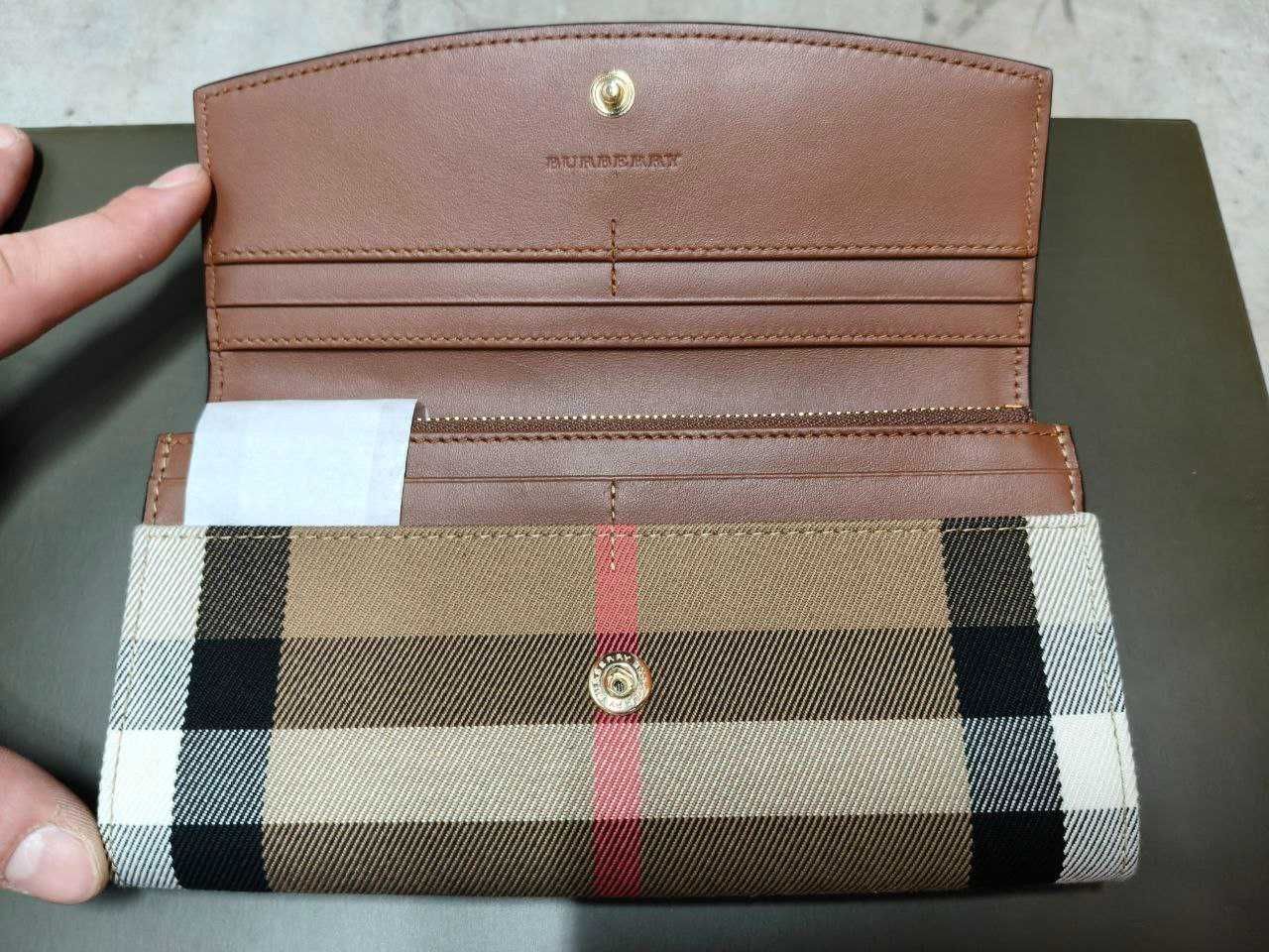Portofel Burberry Porter Continental | Piele & House Check | Nou