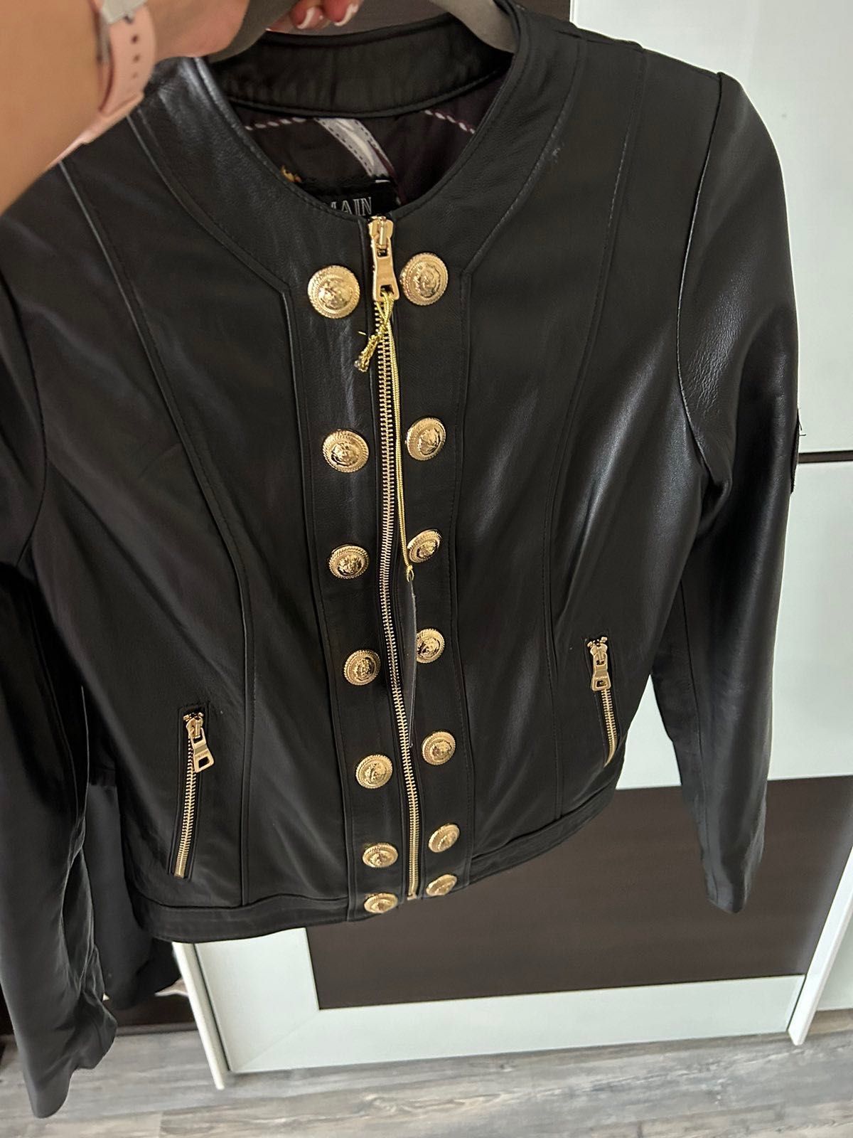 Яке, естественна кожа Balmain