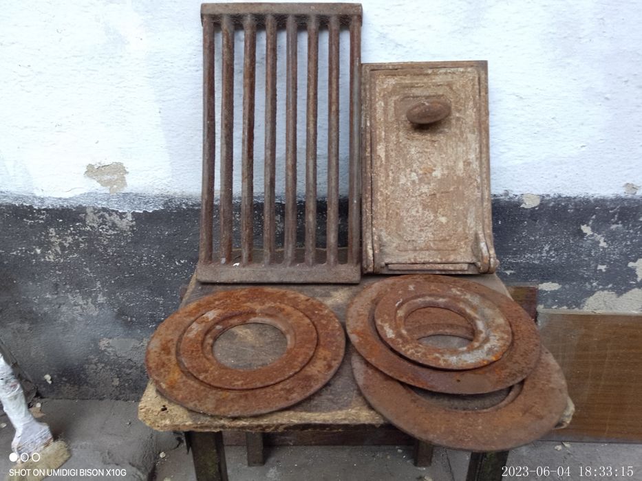 Дверцы поддувальные, кольцо для плиты, колосник