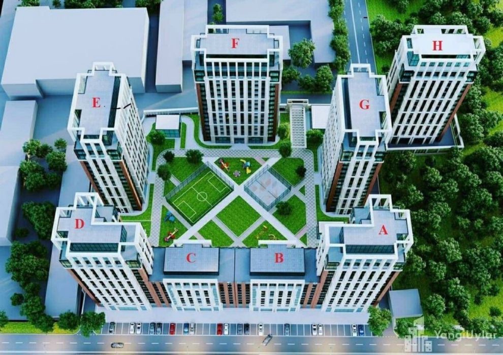 Новостройка ЖК ‘Бруклин’ квартира коробка 75,33 м2