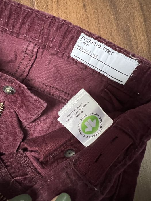 Pantaloni catifelati reiati Polar B -visiniu