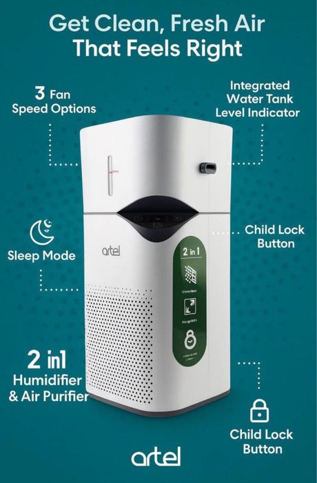 Очиститель и увлажнитель воздуха ARTEL 2 в 1