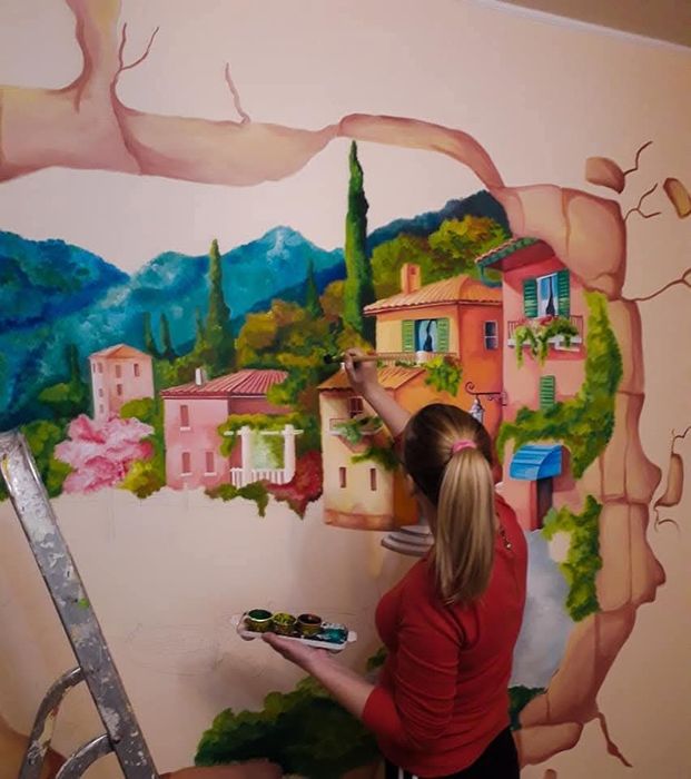 Pictură murală - decorare spații private, birouri,  spații comerciale