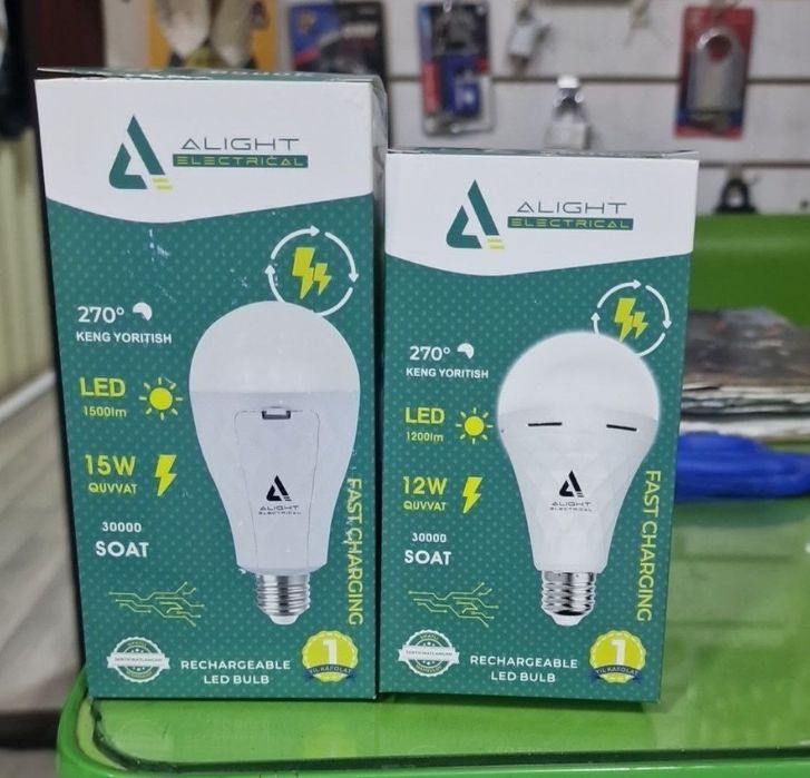 Zaryad lampa 1 yil garantiya birinchi qul 15w 12w