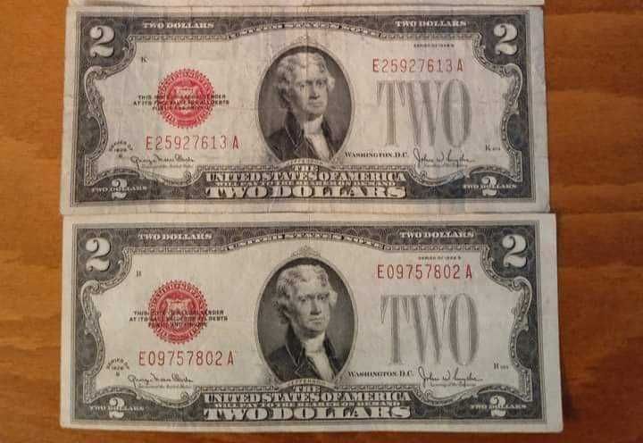 2 USD 1928-ма година - два броя