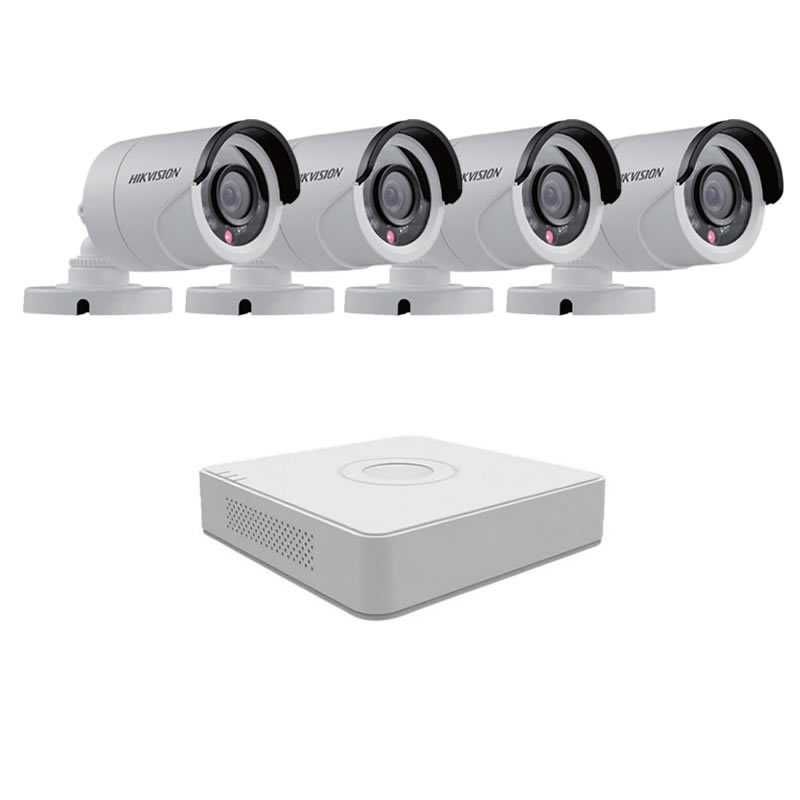 Sistem supraveghere 4 camere Hikvision Turbo HD 1080P, IR 20M