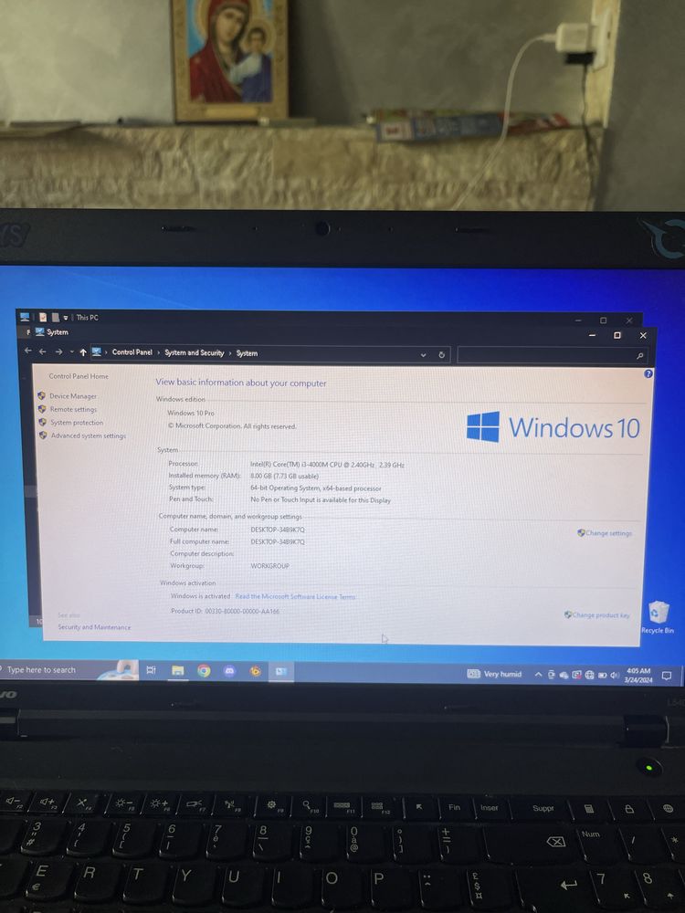 Vand laptop lenovo L540