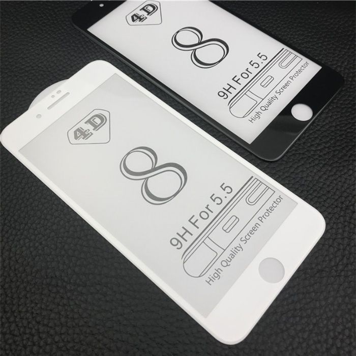 Folie Sticla Securizata 6D Neagra Alba Iphone 7/8 Plus Iphone SE 16E