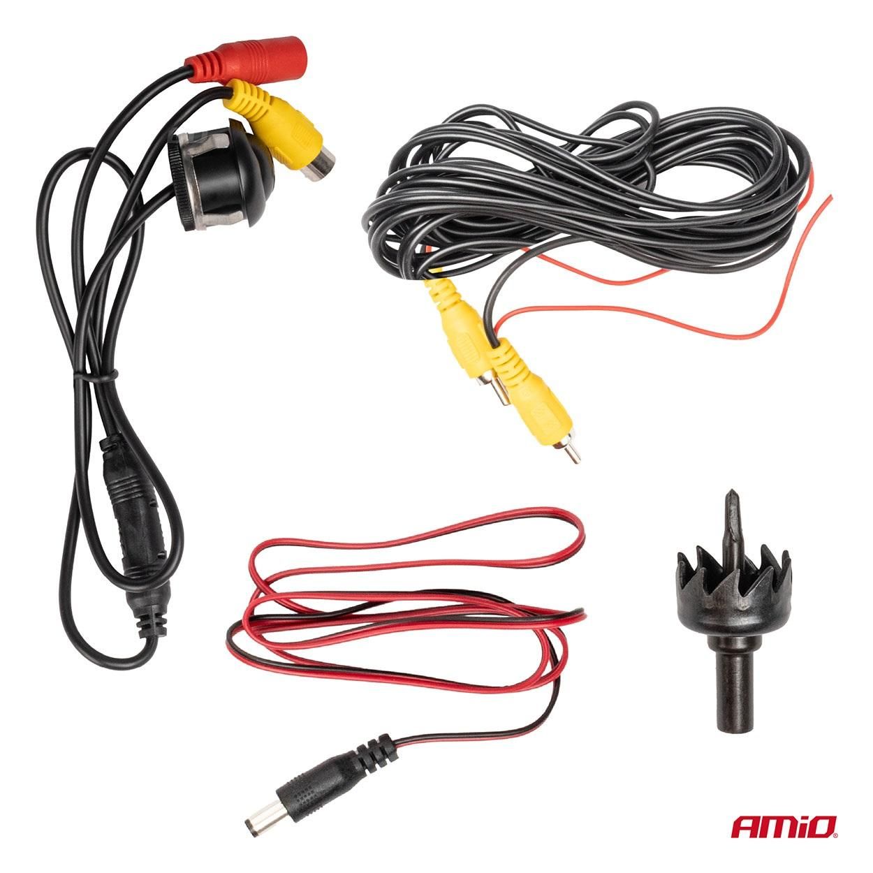 Hd-340 камера за заден ход при паркиране 12v 720p amio 03536
