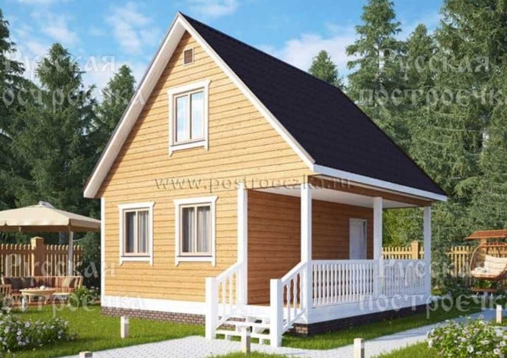 Case modulare pe structura metalica, cabane tip A din lemn tratat