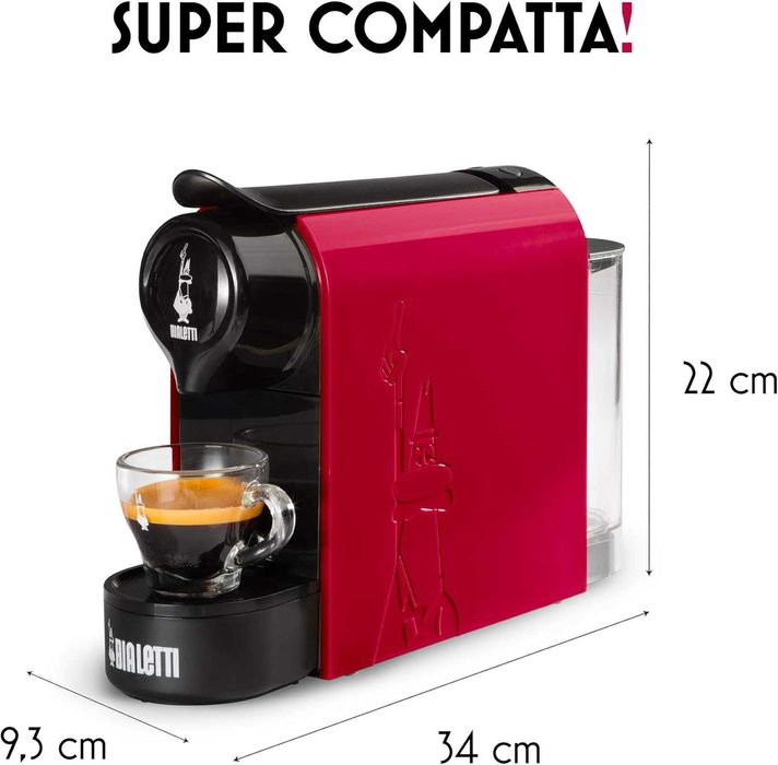Кафемашина Bialetti Gioia, капсули, 1200W, червена, Енергиен клас A