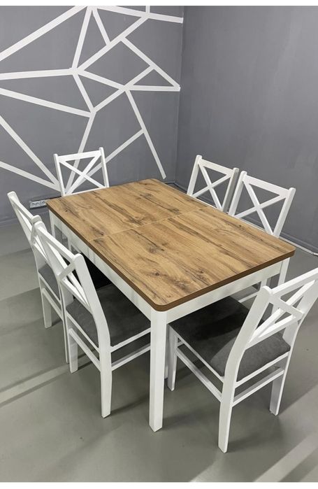 Комплект раздвижной 120×160×80+6 стулья