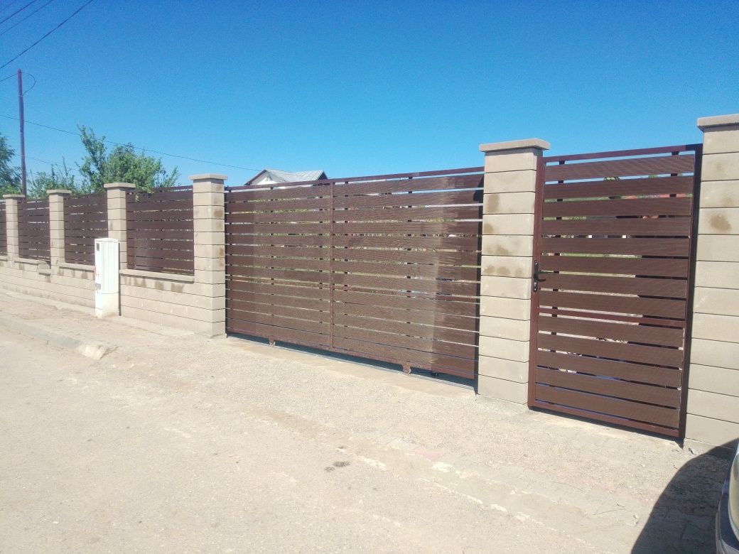 Garduri și porți metalice, tabla traforata, wpc, țeavă, șipcă metalica