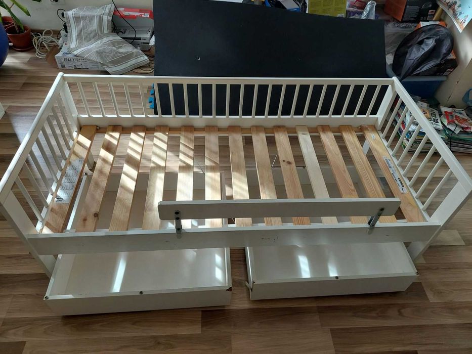 Детско легло за матрак 160/70 модел Gulliver/IKEA + матрак+ чекмеджета
