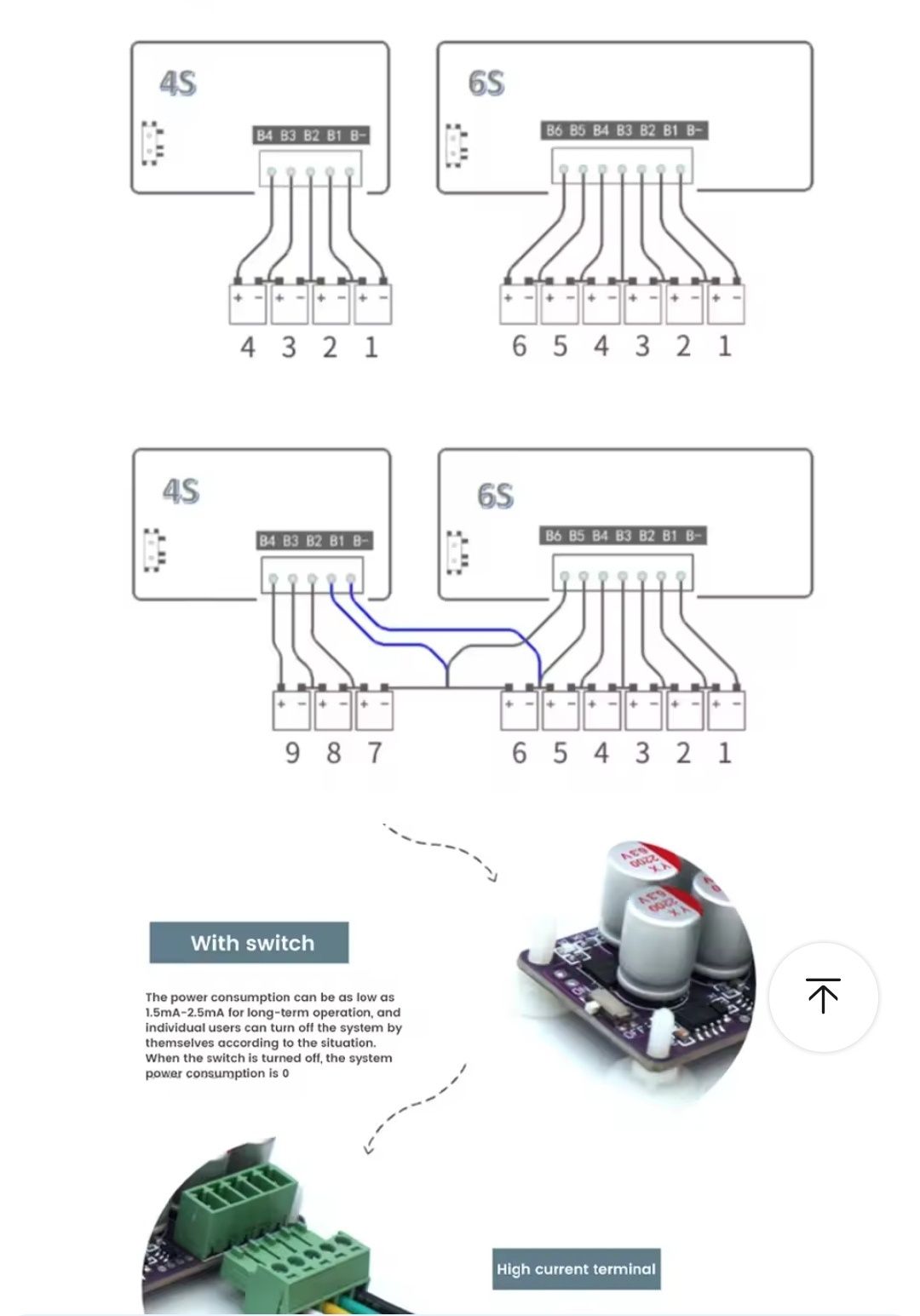 4S 6A egalizator activ pentru baterie lifepo4, lithium