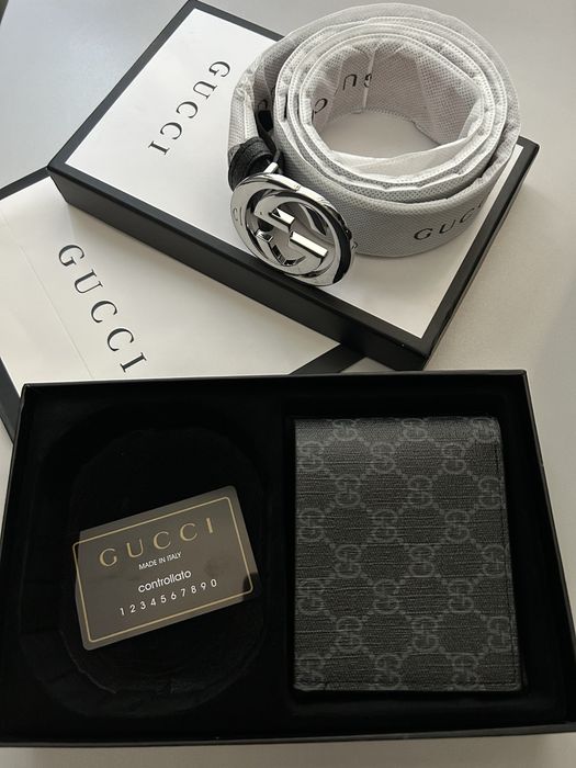 Gucci колен и портфейл.