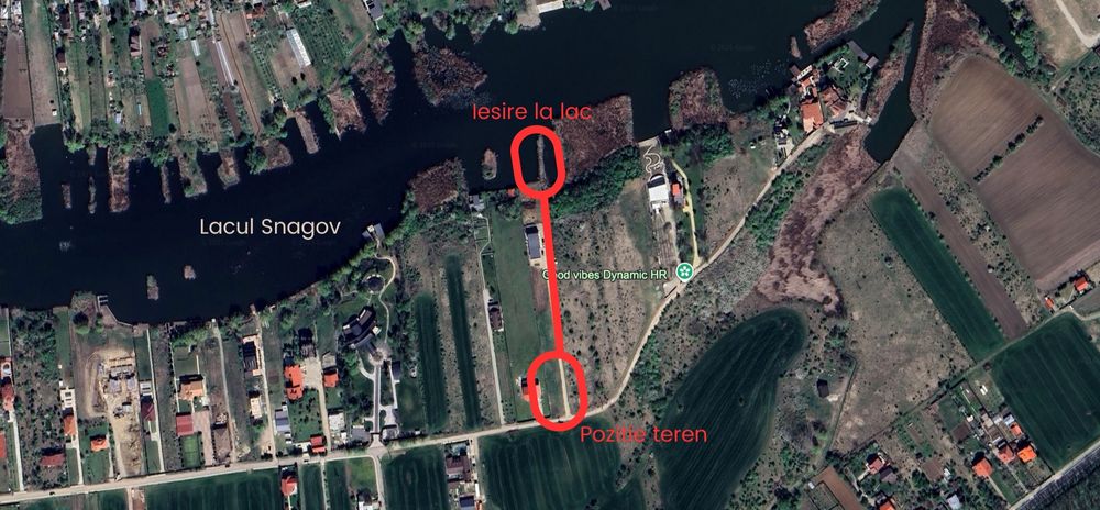 Teren intravilan cu iesire la lac în Snagov – Vladiceasca + tiny house