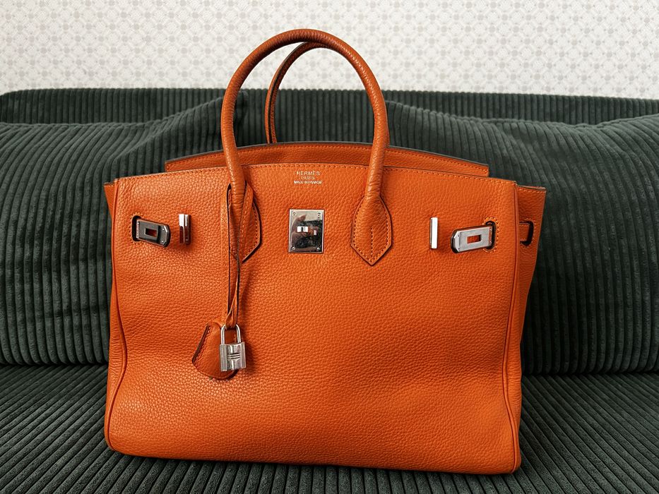 Hermes Birkin orange togo leather 35 cm