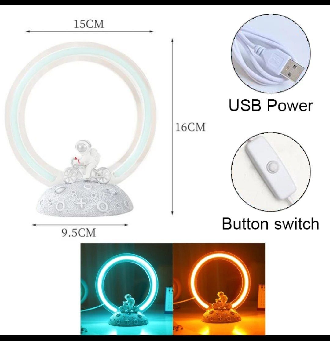 Ночник космонавт велосипедист USB