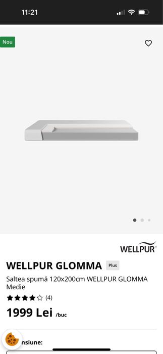 Saltea din spuma 120x200 cm