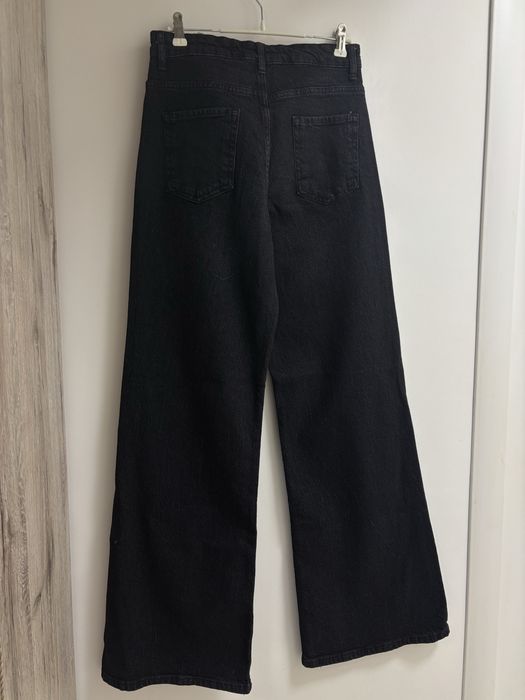 Blugi wide leg - Massimo Dutti - noi, cu eticheta, negri