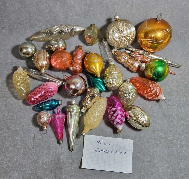 Елочные игрушки. СССР. 31шт