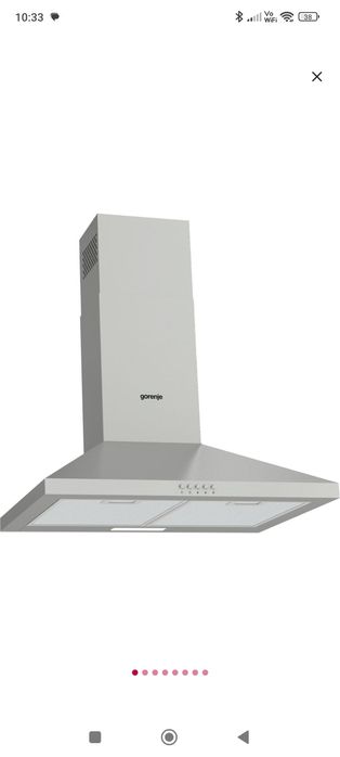 Hota decorativa GORENJE WHC629E4X, 1 motor, 450 m3/h, L 60 cm, inox