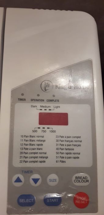 Mașina paine King d'home