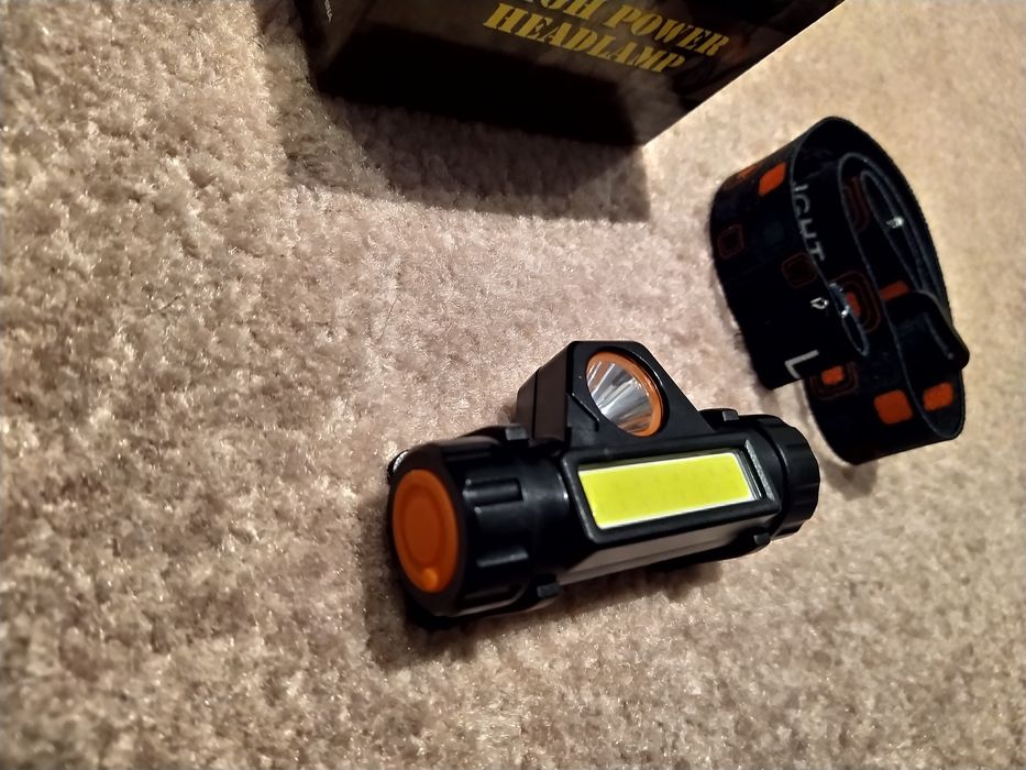 Lanterna frontala Detasabila 2 led XPE + COB + Magnet Incarcare USB