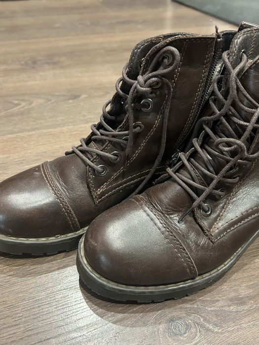 Сапоги ботинки зимние 36-37р натуралка кожа