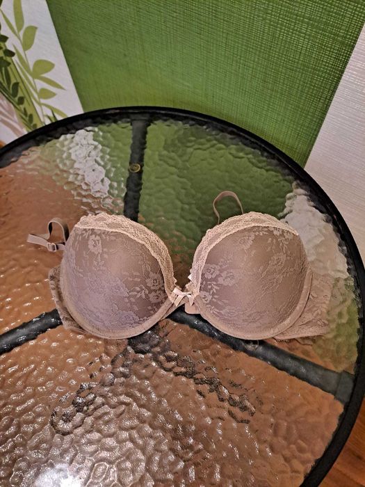 Sutien 80D No Secret, Bej, Cremă, material Poliester, Elastan